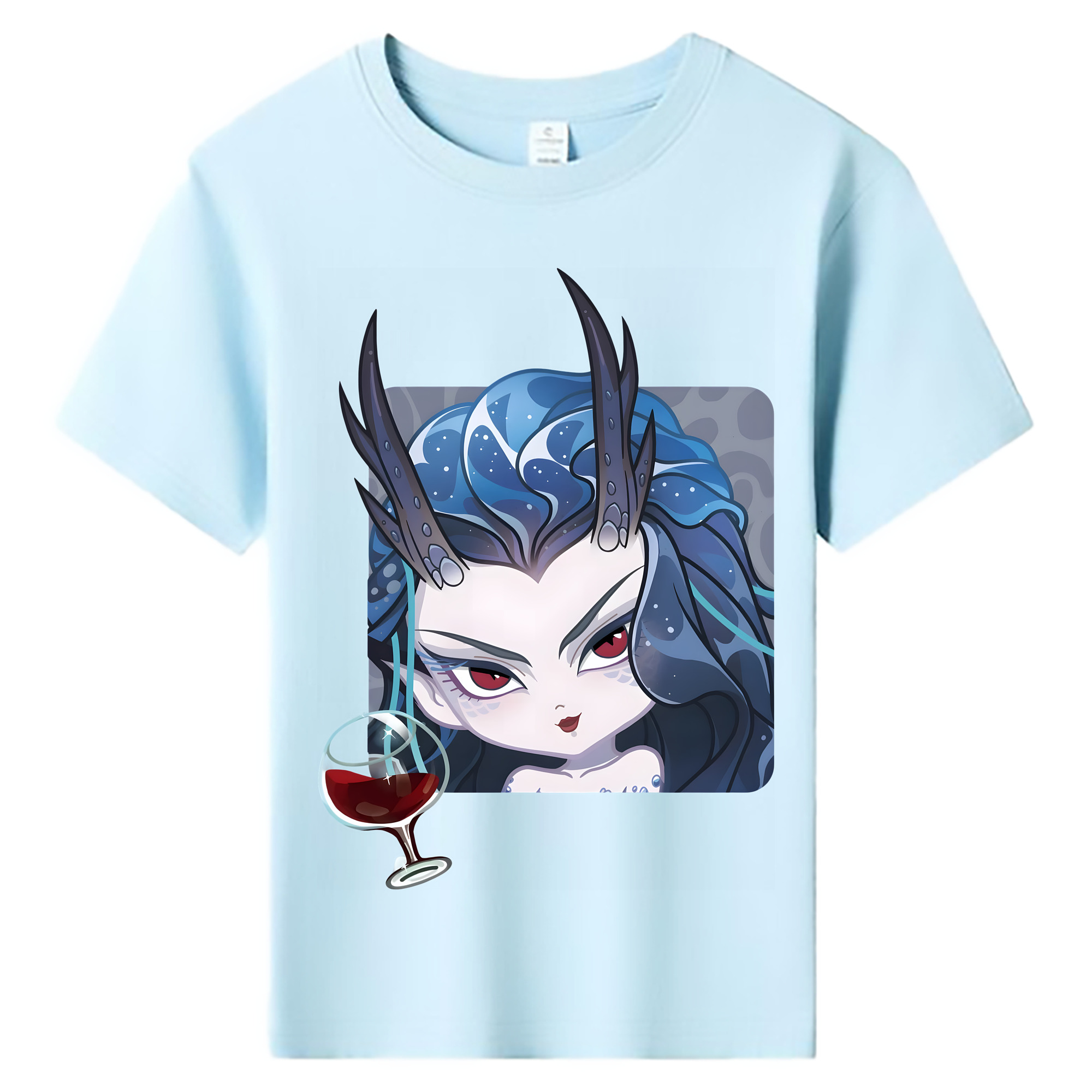 （画像用） Ne Zha 2 ナタ 魔童の大暴れ 綿100％キッズTシャツ（フロントプリント）